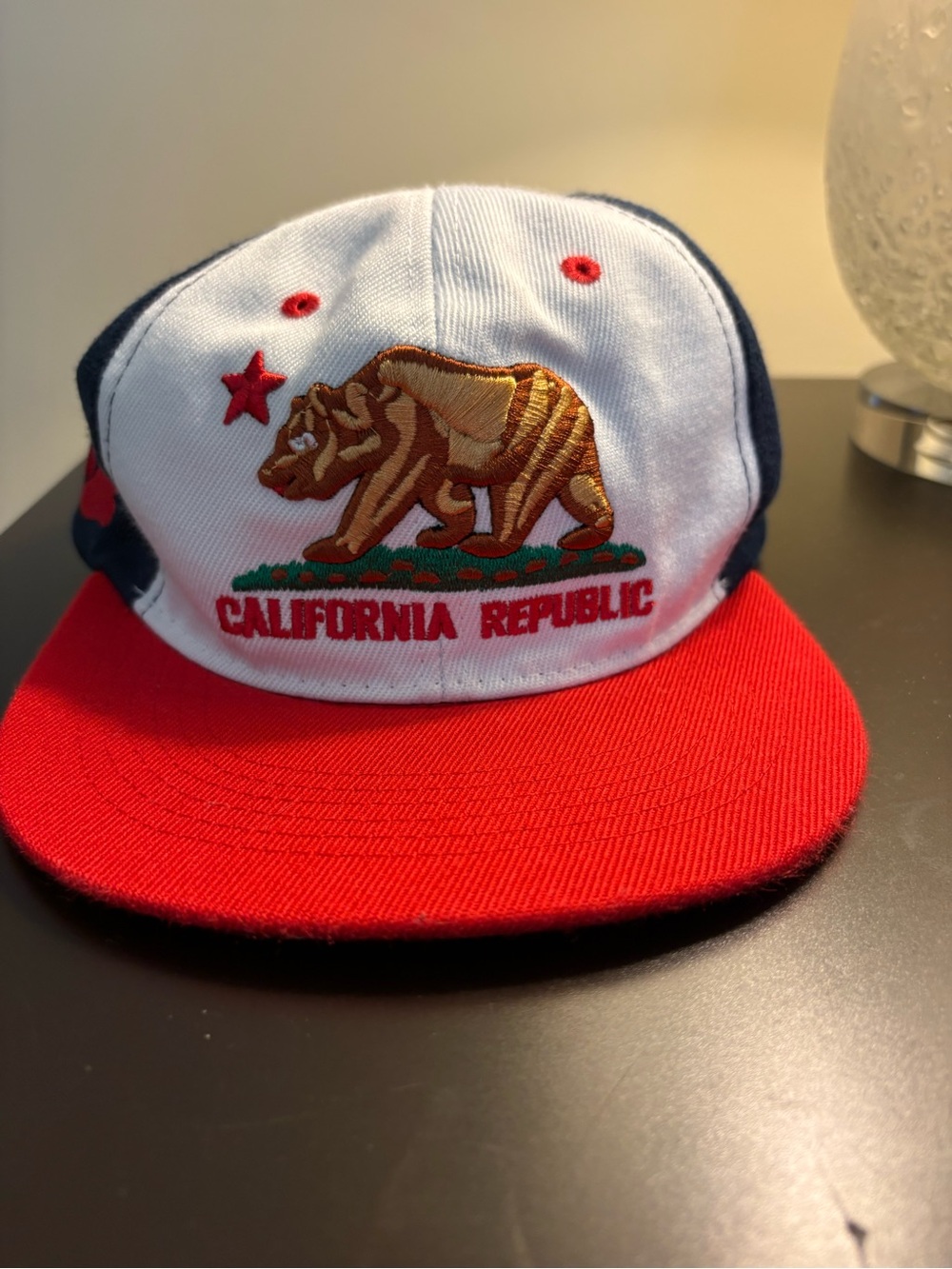 California Republic Red White Blue Snapback Hat